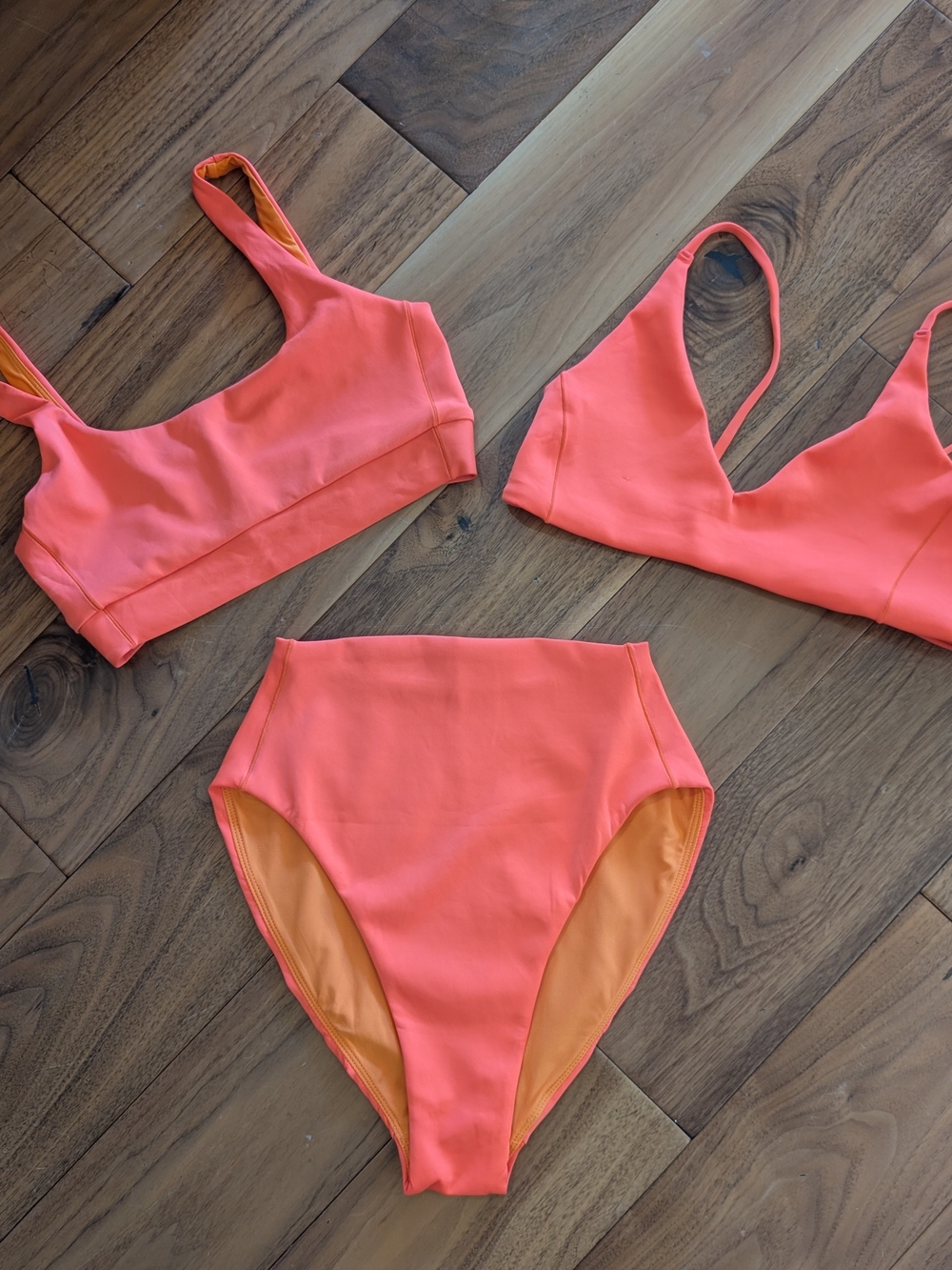 Left On Friday Orange High-Waist Bikini Set
